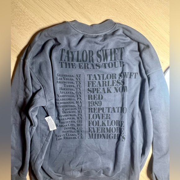 Brand New Taylor Swift Eras Tour Blue Crewneck Large **RARE** - Picture 4 of 5